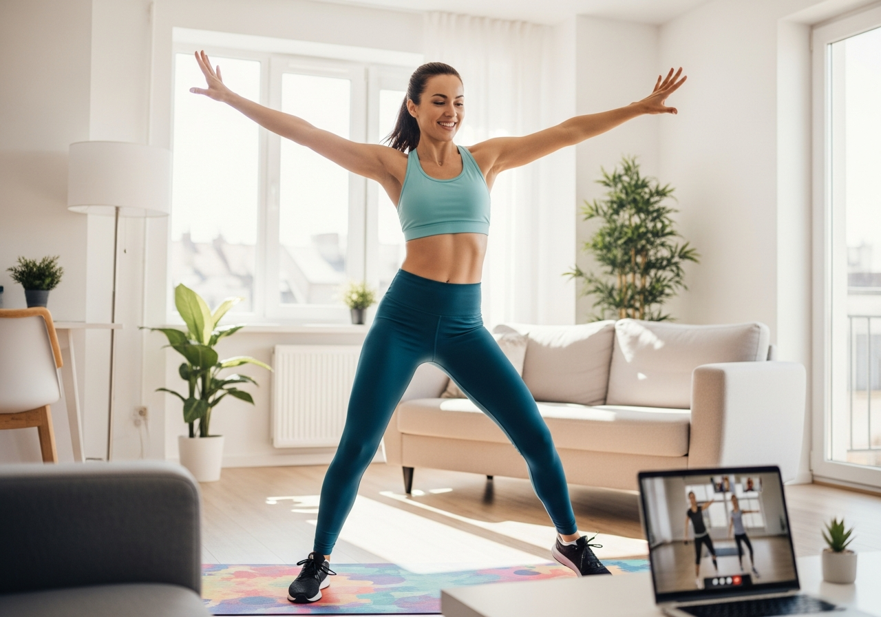 Аэробика дома с тренером